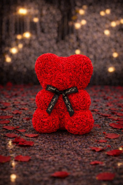 Мече от вечни рози (23 см)