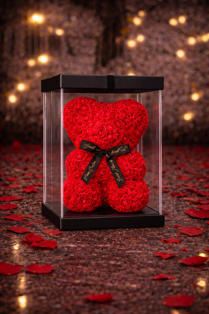 Мече от вечни рози (23 см)